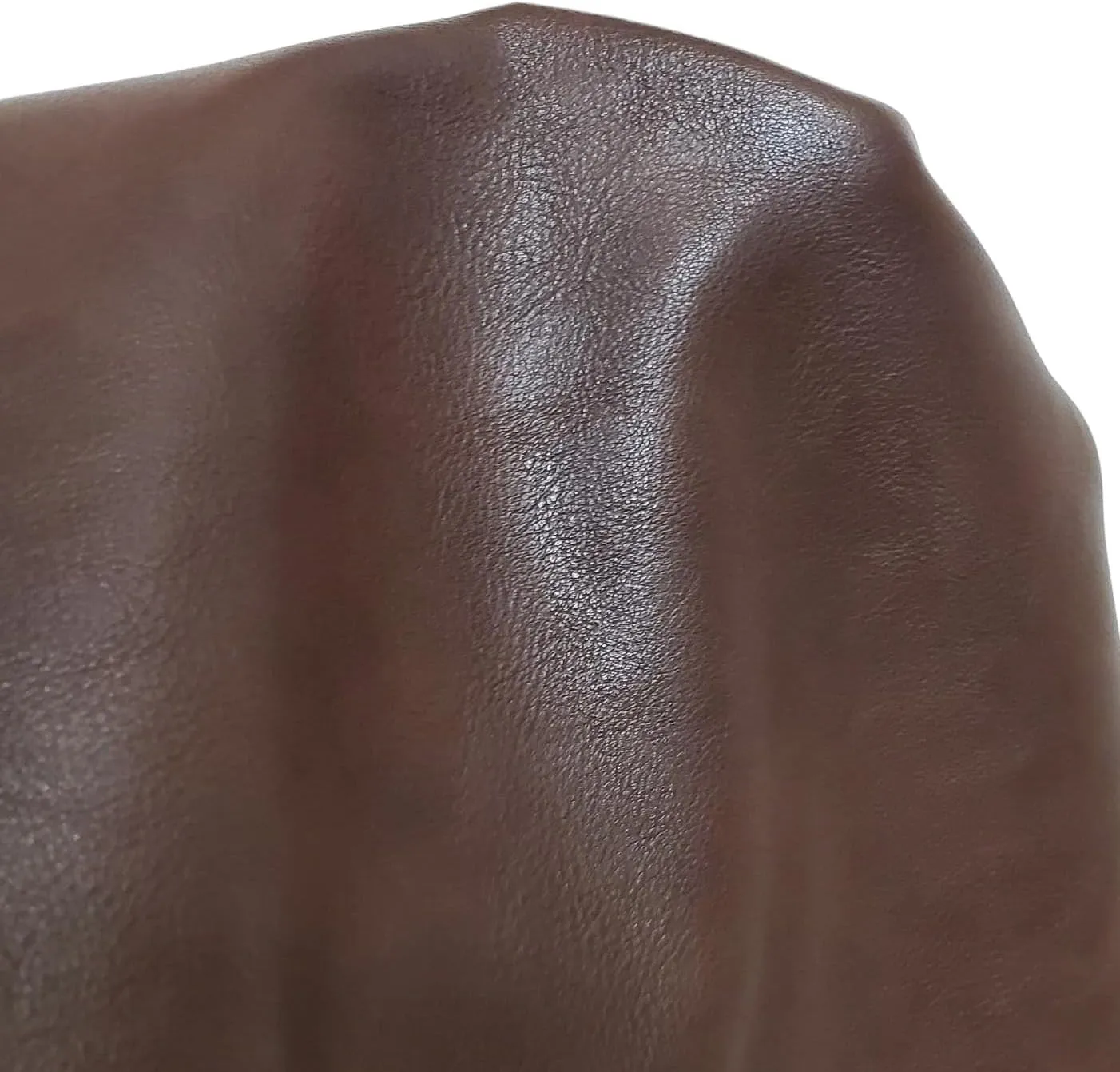 NAT Leathers | Brown Soft Faux Leather Fabric Sheet PU (Peta Approved Vegan) | 5 Yards (180 x 54 inch) Cut by The Yard | Synthetic Pleather 0.9mm Smooth Nappa Upholstery | 180"x54"