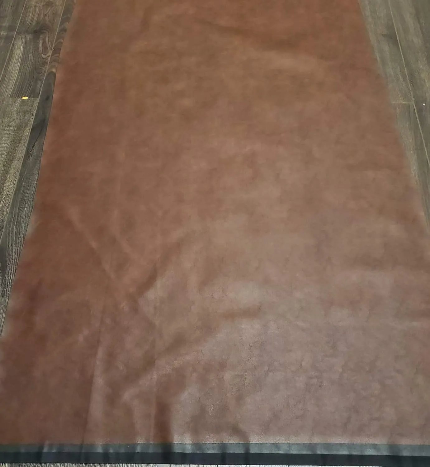 NAT Leathers | Brown Soft Faux Leather Fabric Sheet PU (Peta Approved Vegan) | 5 Yards (180 x 54 inch) Cut by The Yard | Synthetic Pleather 0.9mm Smooth Nappa Upholstery | 180"x54"