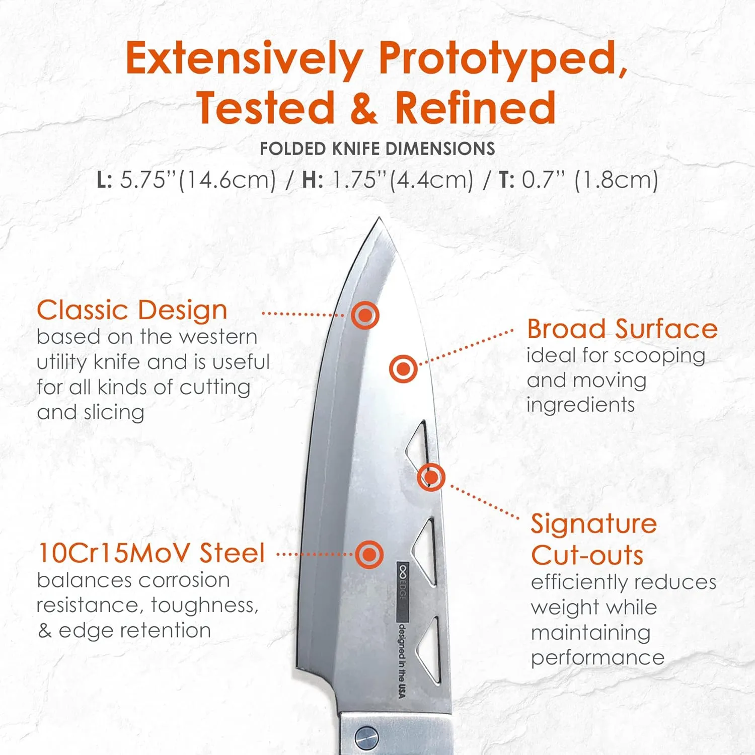 nCamp Food Prep Folding Knife - Elite Chef Knife, Classic Western Utility, Outdoor Cooking Knife with 10Cr15MoV Damascus Steel Blade, beautiful tough walnut handle for a comfortable secure grip