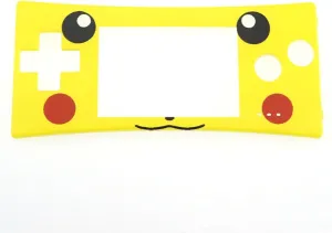New for GBM Extra Top Faceplate Replacement Shell PKQ Face A Yellow，for Gameboy Micro Handheld Game Console, Customized PKM Edition Front Cover Plates Screen Lens Protector Accessories
