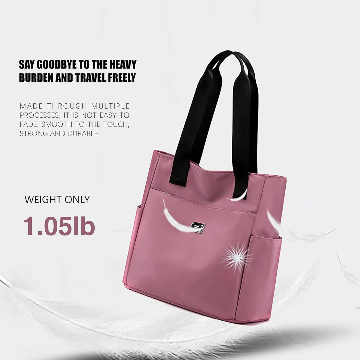 New Large Capacity Nylon Bag, Women's Tote Bag, Multi-Pocket Waterproof Shoulder Bag, Suitable for Business Travel