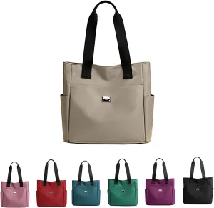 New Large Capacity Nylon Bag, Women's Tote Bag, Multi-Pocket Waterproof Shoulder Bag, Suitable for Business Travel