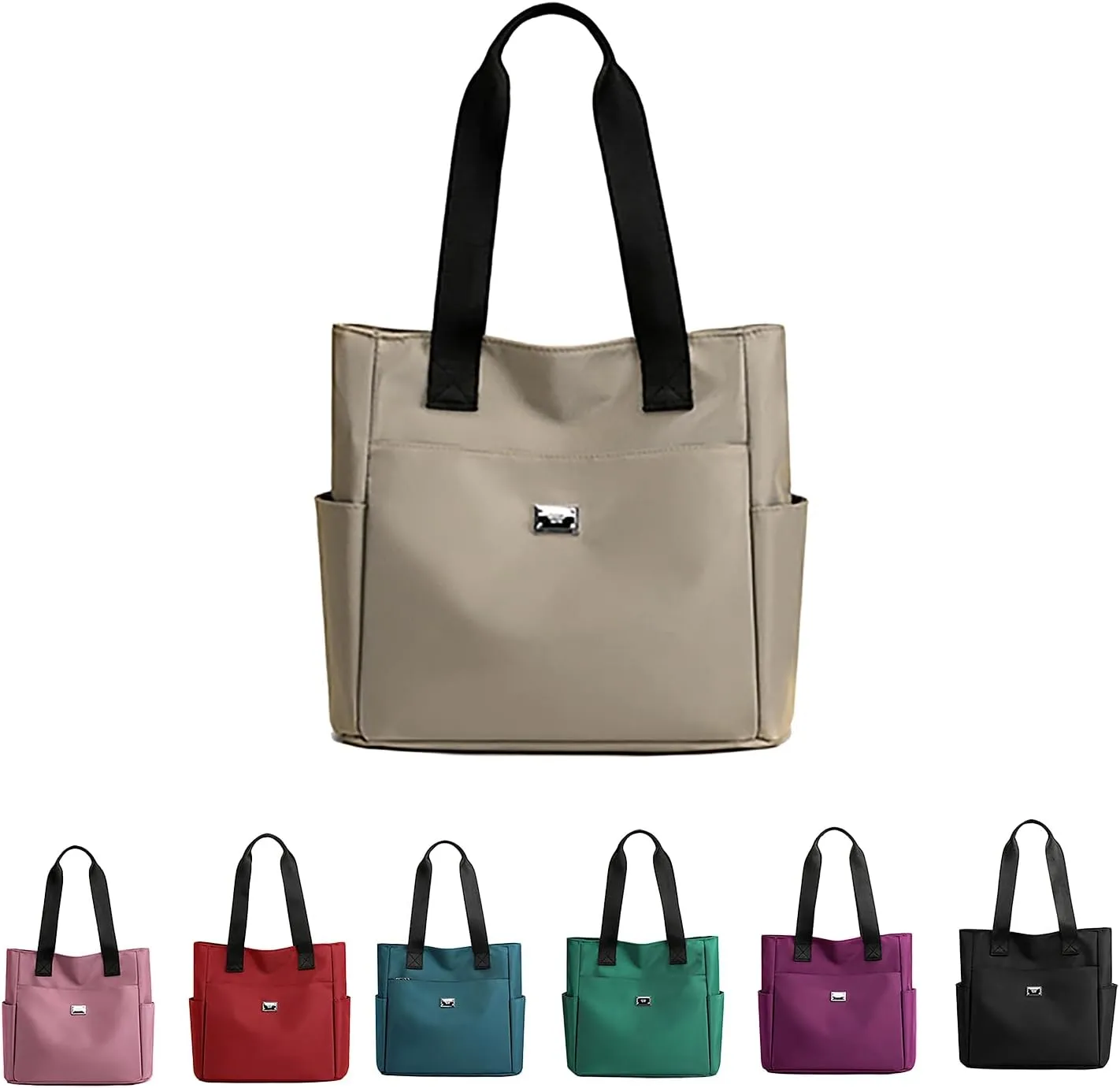 New Large Capacity Nylon Bag, Women's Tote Bag, Multi-Pocket Waterproof Shoulder Bag, Suitable for Business Travel