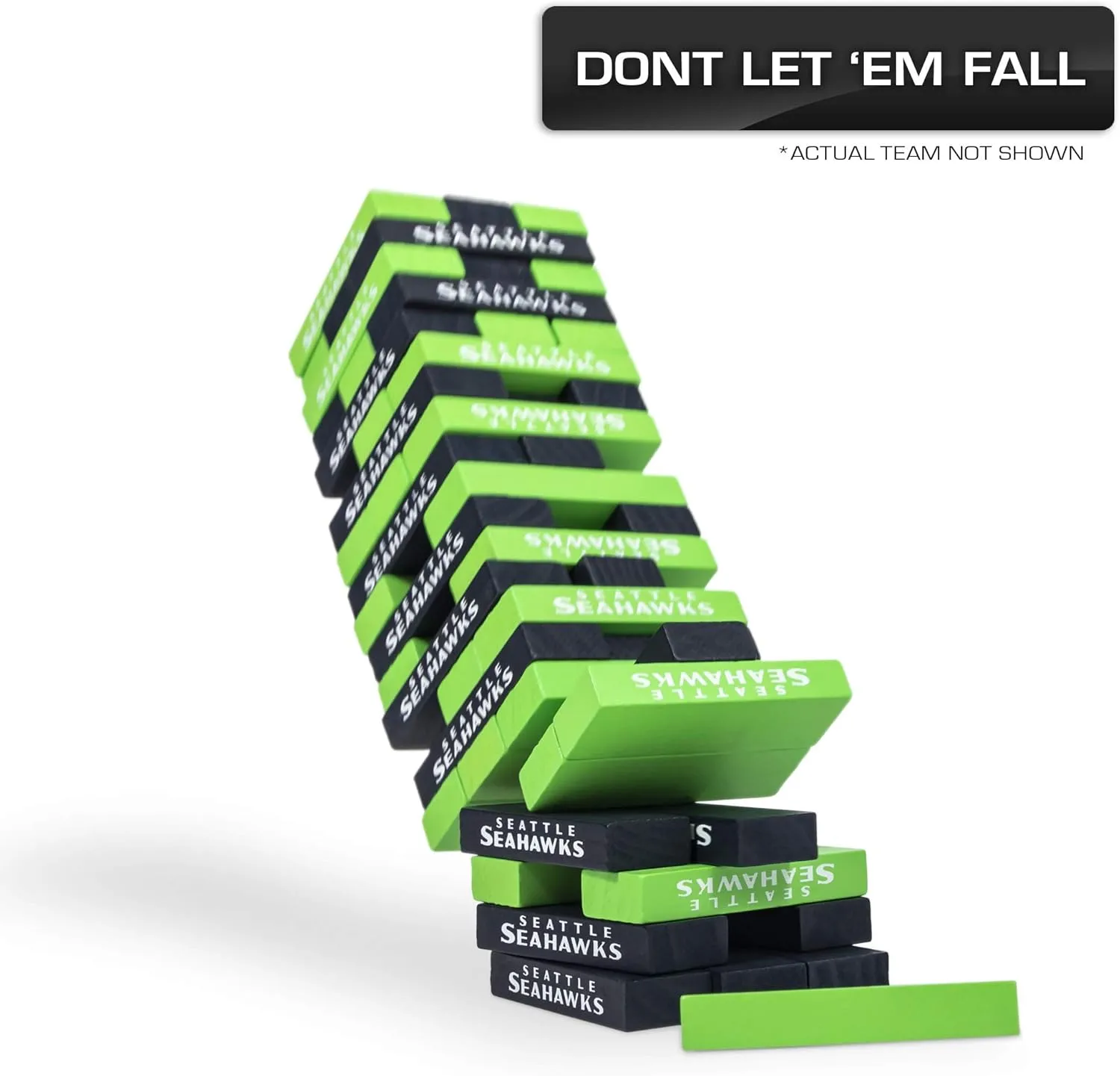 NFL Pro Football Tabletop Stackers Block Game by Wild Sports - Perfect Gift for NFL Football Fan, Dorm Game, Rec Room, Tailgate