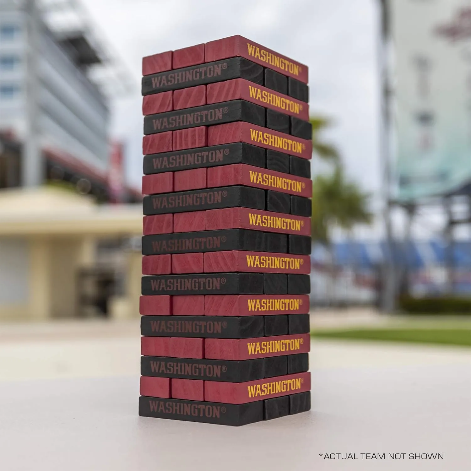NFL Pro Football Tabletop Stackers Block Game by Wild Sports - Perfect Gift for NFL Football Fan, Dorm Game, Rec Room, Tailgate