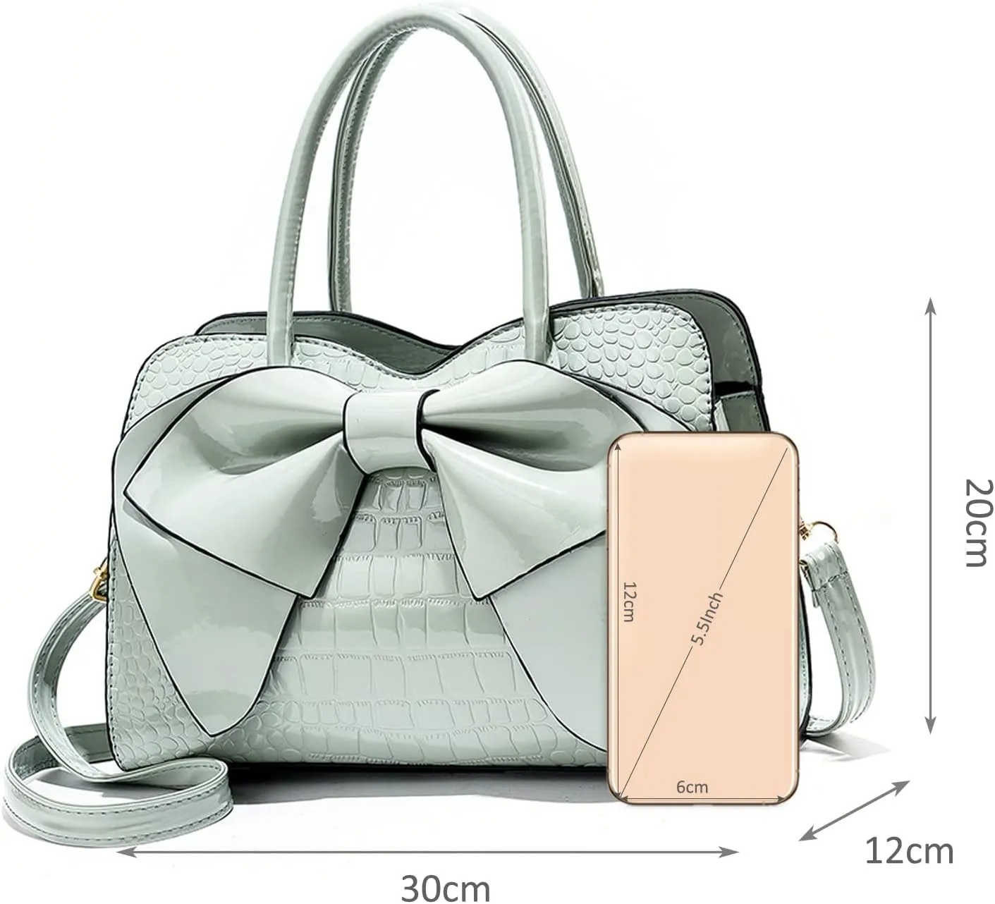 NICOLE & DORIS Handbags for Women Fashion Top Handle Bags Patent Leather Tote Bag Party Clutch Bag Crossbody Shoulder Bags