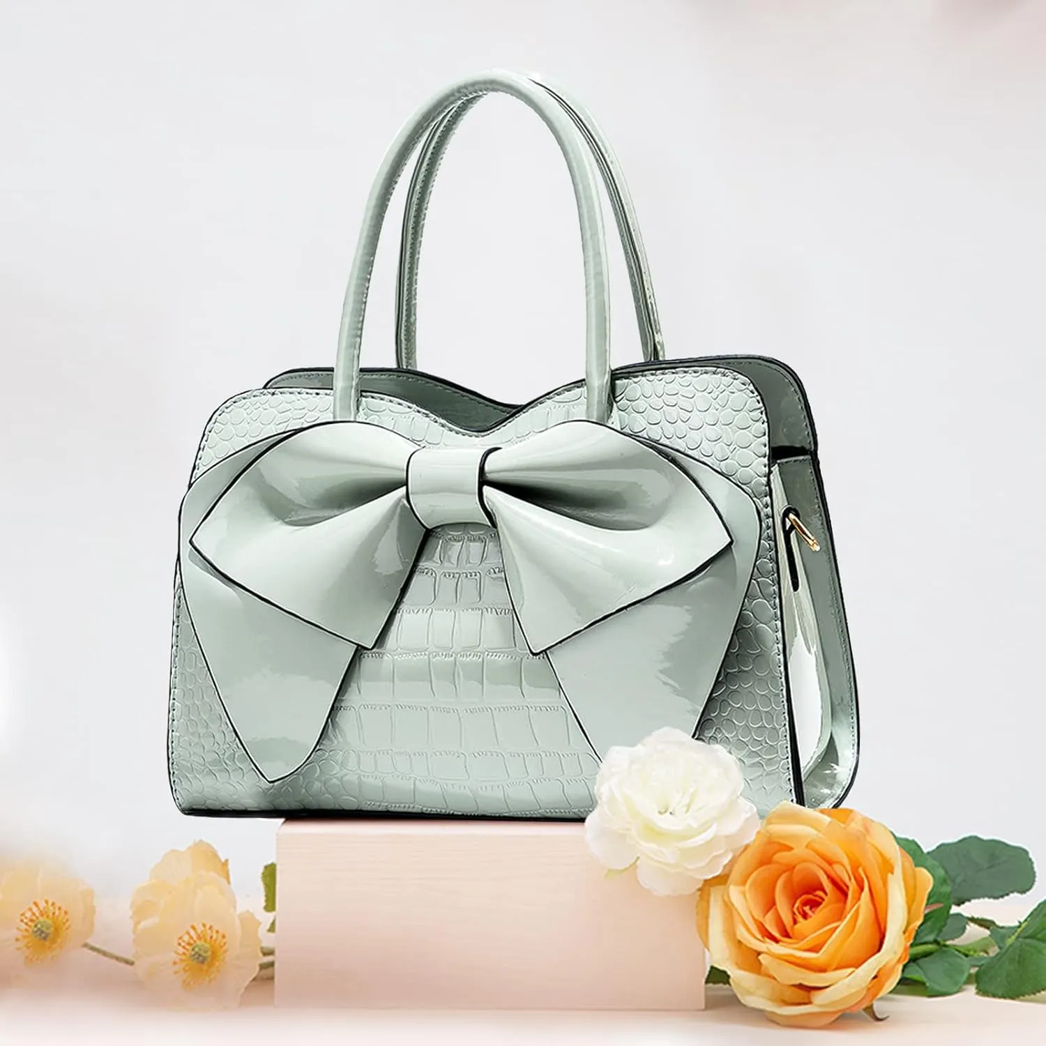 NICOLE & DORIS Handbags for Women Fashion Top Handle Bags Patent Leather Tote Bag Party Clutch Bag Crossbody Shoulder Bags
