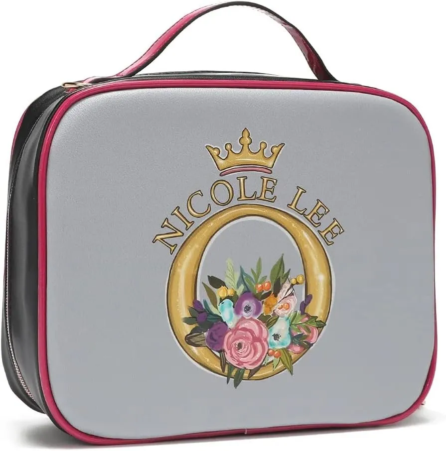 Nicole Lee Travel Handbag Crossbody Set with 3 Fashion Print Makeup Pouches, Women's Cosmetic Toiletry Organizer (Dreaming the City)