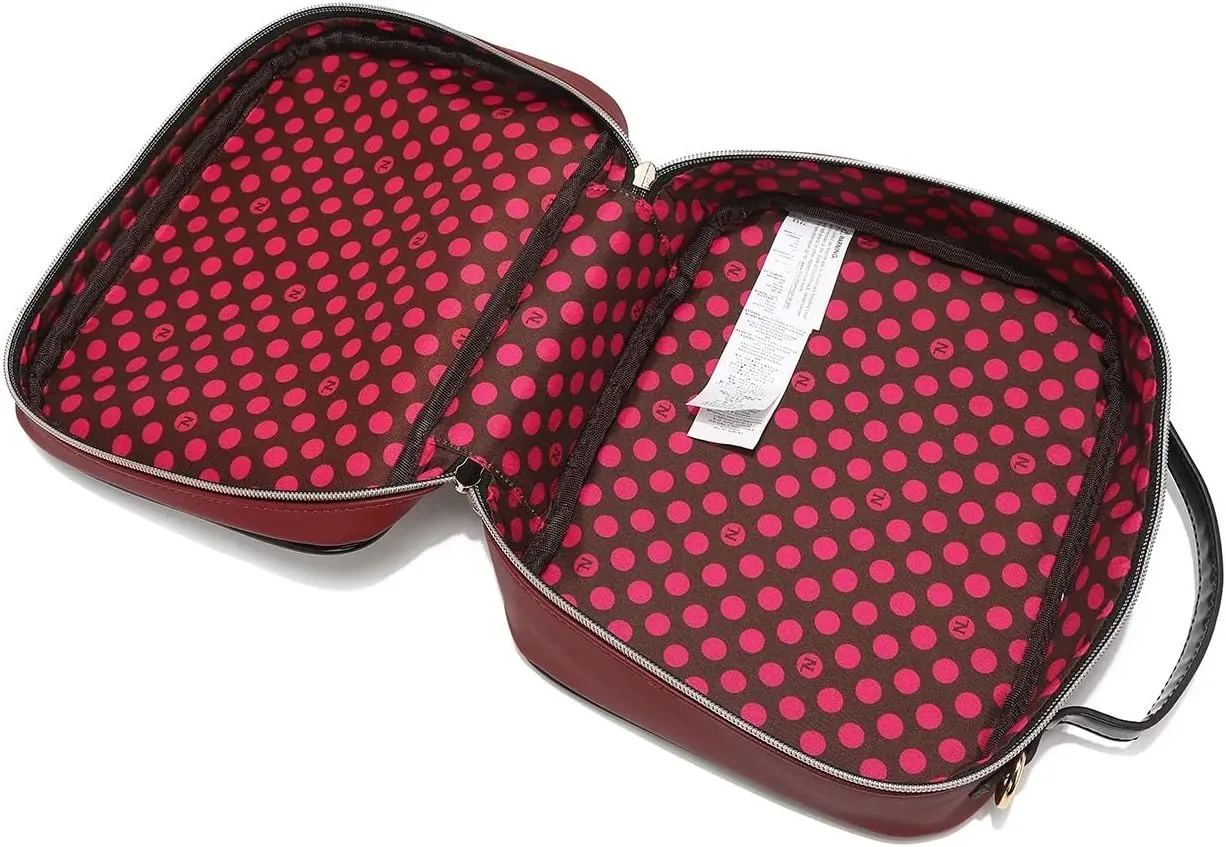 Nicole Lee Travel Handbag Crossbody Set with 3 Fashion Print Makeup Pouches, Women's Cosmetic Toiletry Organizer (Dreaming the City)