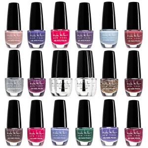 Nicole Miller Gel Nail Polish Set - Long Lasting Gel Fingernail and Toenail Polish for Women and Girls, Glossy and Bright Colors