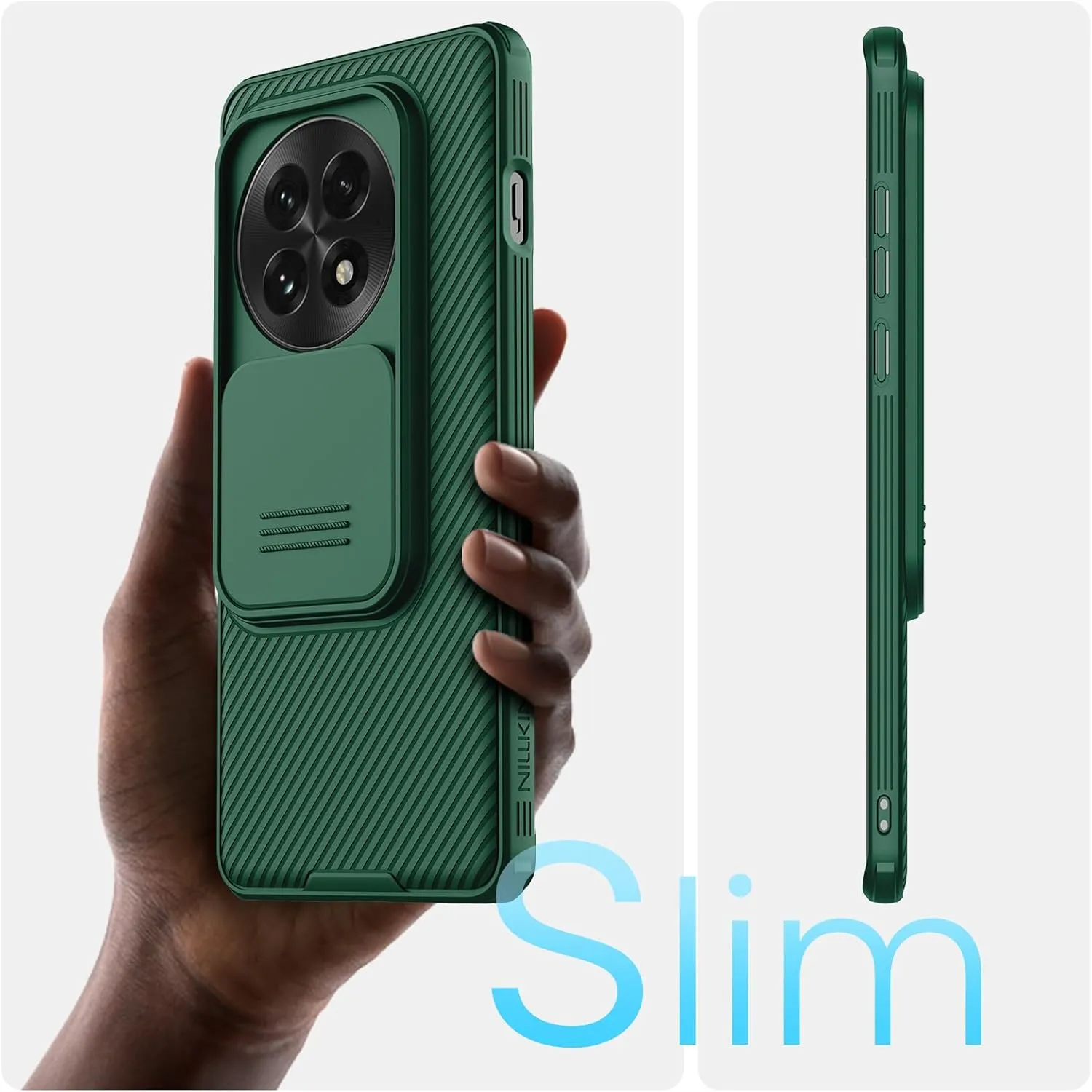Nillkin for OnePlus 13 Case, CamShield Pro Case with Slide Camera Cover, Camera Protection, Slim Fit Shockproof Cover for One Plus 13 Case Thin - Green
