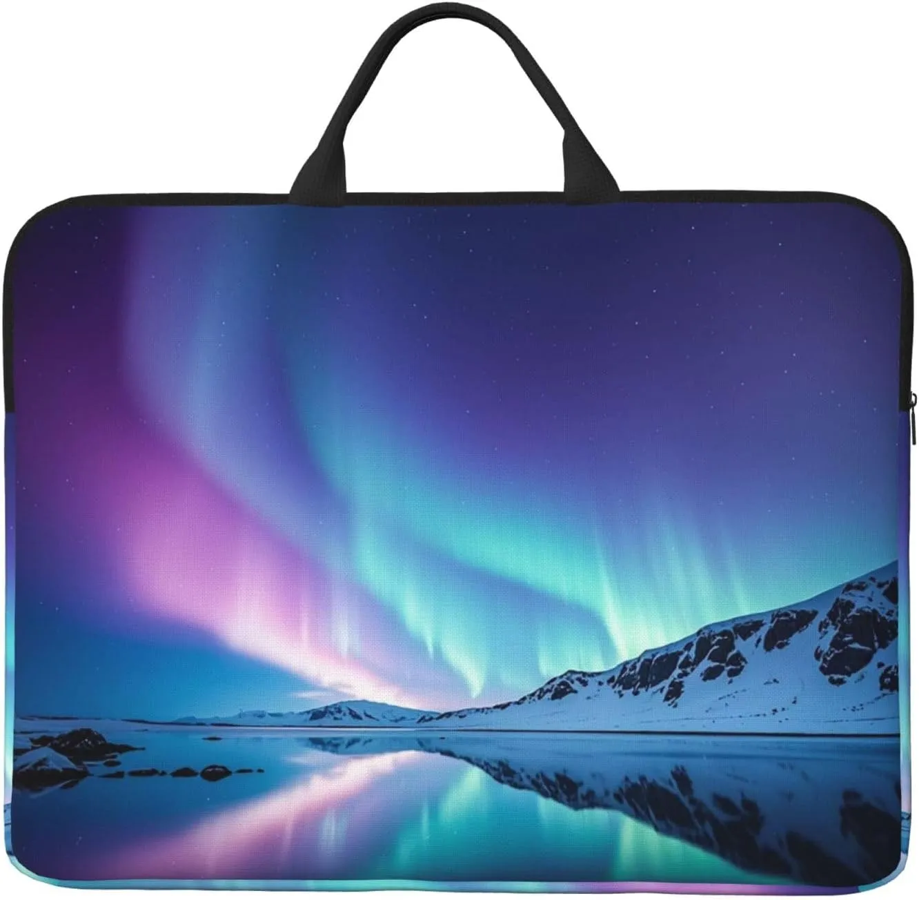 Northern Lights Laptop Case Sleeve 14 inch Shockproof Protective Notebook Case Travel Laptop Bag with Handle Waterproof Computer Cover Briefcase Handbags for Men Women