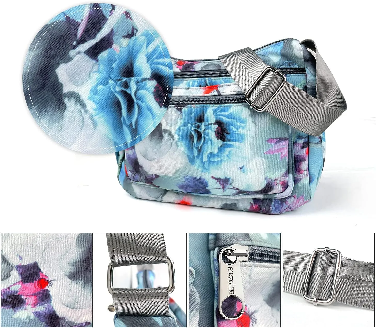 NOTAG Shoulder Bags for Women Nylon Crossbody Bags Waterproof Lightweight Messenger Purses and Handbags