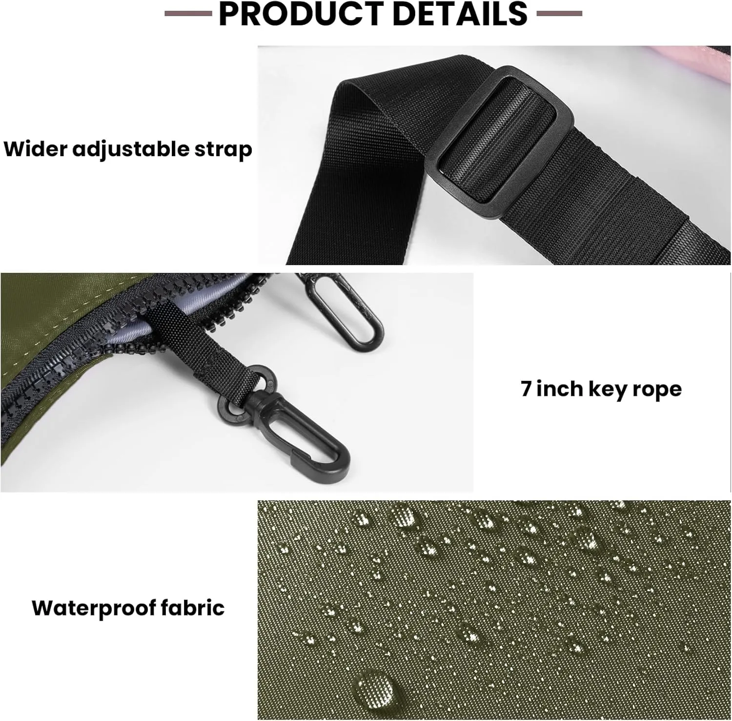 Nylon Crescent Bag, Casual Crossbody Bag for Women Men, Shoulder Dumpling Bag with Adjustable Strap