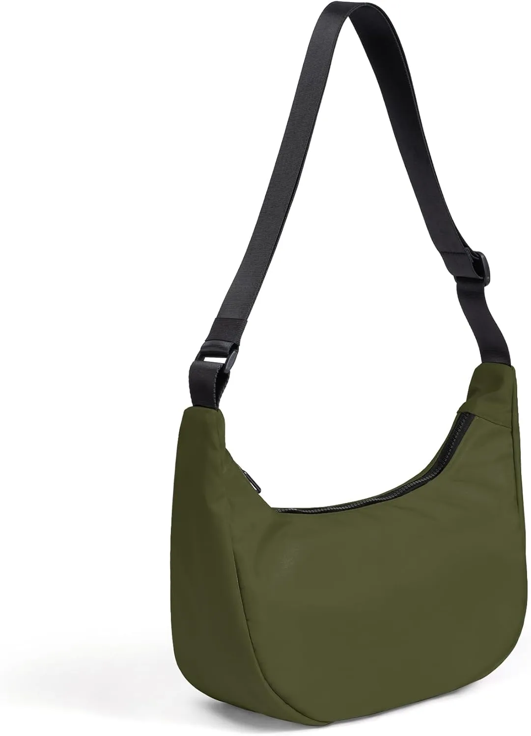 Nylon Crescent Bag, Casual Crossbody Bag for Women Men, Shoulder Dumpling Bag with Adjustable Strap