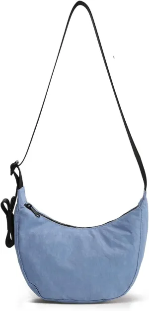 Nylon Crescent Bag - Casual Shoulder Crossbody with Adjustable Strap & Dual Interior Pockets