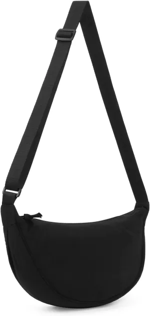 Nylon Crescent Bag Small Sling Crossbody Bag for Women Men Lightweight Shoulder Bag with Adjustable Strap
