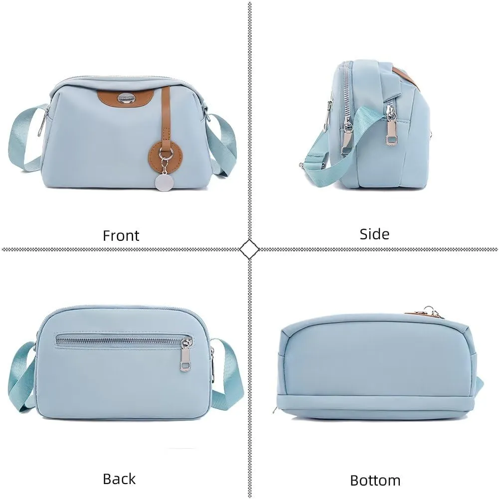 Nylon Crossbody Bag for Women Waterproof Shoulder Purses and Handbag for Daily Use Travel Satchel Small Messenger Bag