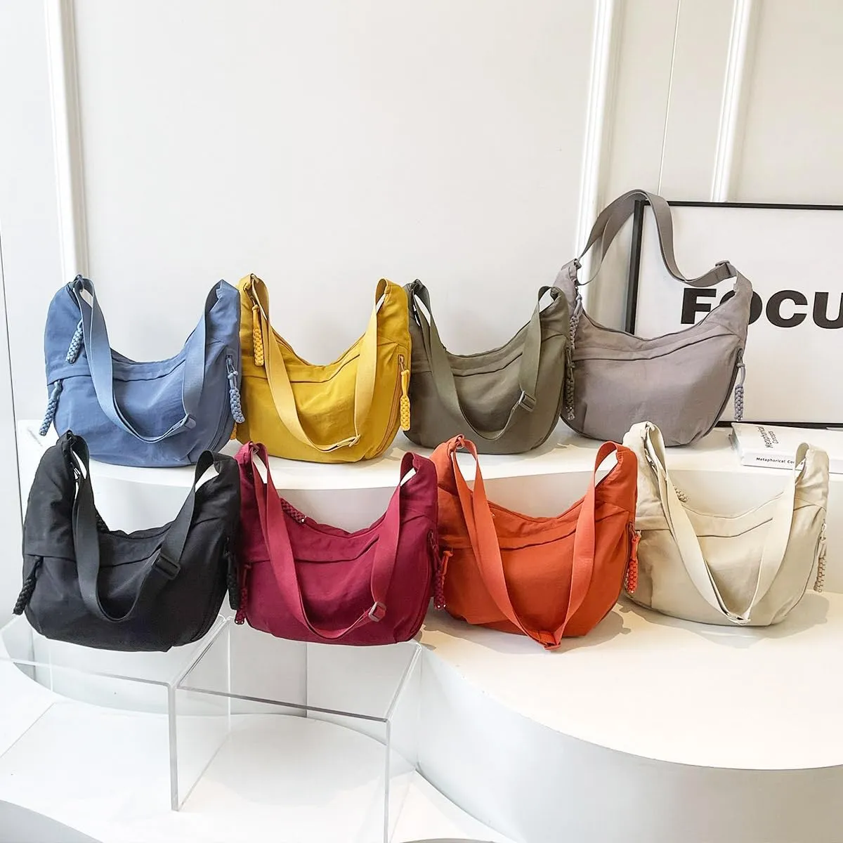 Nylon Crossbody Bags for women Purse Handbags Shoulder Bags Travel Tote Messenger Bag Men Hobo Bags