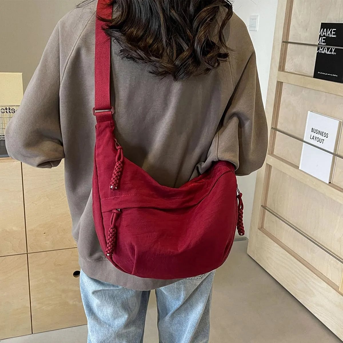 Nylon Crossbody Bags for women Purse Handbags Shoulder Bags Travel Tote Messenger Bag Men Hobo Bags