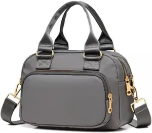 Nylon Shoulder Handbags for Women, Waterproof Multi Lightweight Pocket Purses and Cross-body Bags.