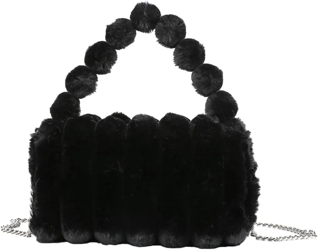 Oagasi Fur Purses for Women Faux Fur Bag Crossbody Bags Fuzzy Purse Furry Purse Y2k Shoulder Purse Handbags