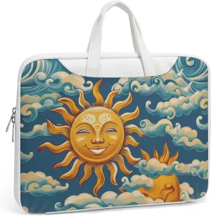 Ocean Sunrise Faces Laptop Tote Bag Waterproof Computer Carrying Case Business Office Briefcase