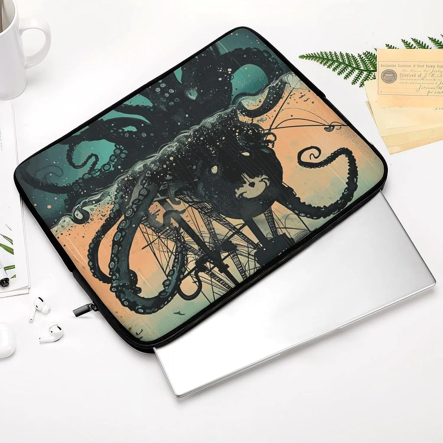 Octopus Monster Laptop Sleeve 13/15 Inch Durable Briefcase Cover Shockproof Protective Case Handbags Portable Laptop Bag