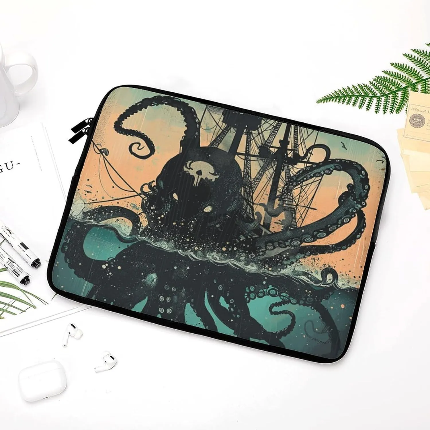 Octopus Monster Laptop Sleeve 13/15 Inch Durable Briefcase Cover Shockproof Protective Case Handbags Portable Laptop Bag