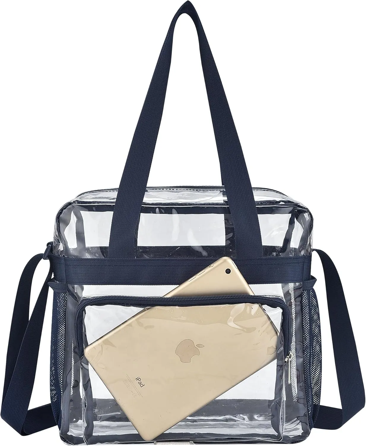 Oraben Clear Tote Bag Clear Bag Stadium Approved 12x6x12 Stadium Bag for Work, Sports Games,Gym