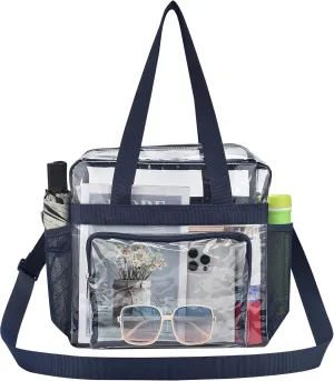 Oraben Clear Tote Bag Clear Bag Stadium Approved 12x6x12 Stadium Bag for Work, Sports Games,Gym