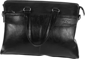 Outdoor Men Bag Pu Leather Business Handbag Large Capacity Crossbody Portfolio Simple Design