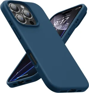 OuXul Designed for iPhone 16 Pro Case,Shockproof Liquid Silicone Protective Phone Case with Soft Anti-Scratch Microfiber Lining Ultra Slim Drop Protection Phone Cover 6.3 inch(Cobalt Blue)
