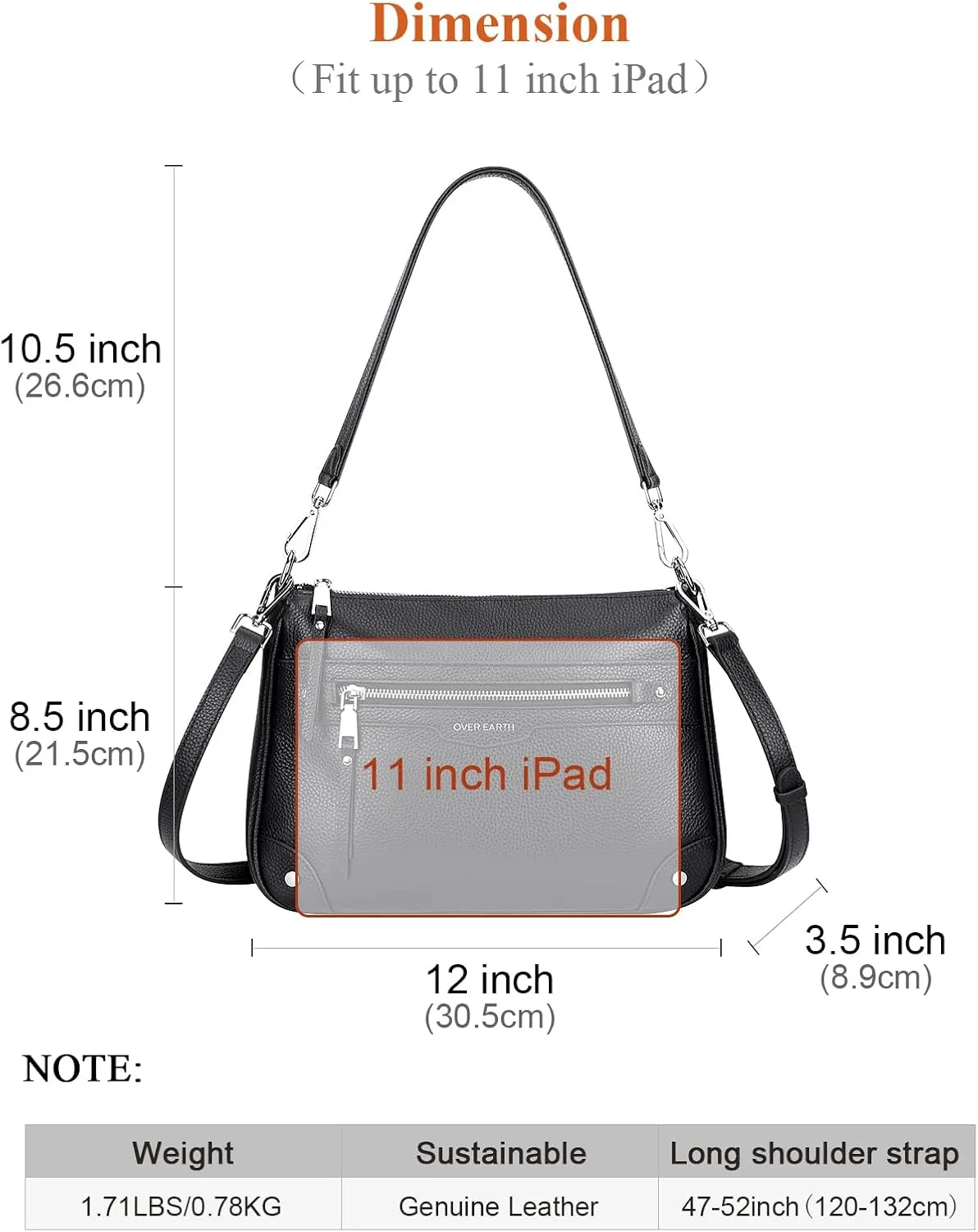 Over Earth Leather Crossbody Bags for Women Small Hobo Purses Ladies Shoulder Bag