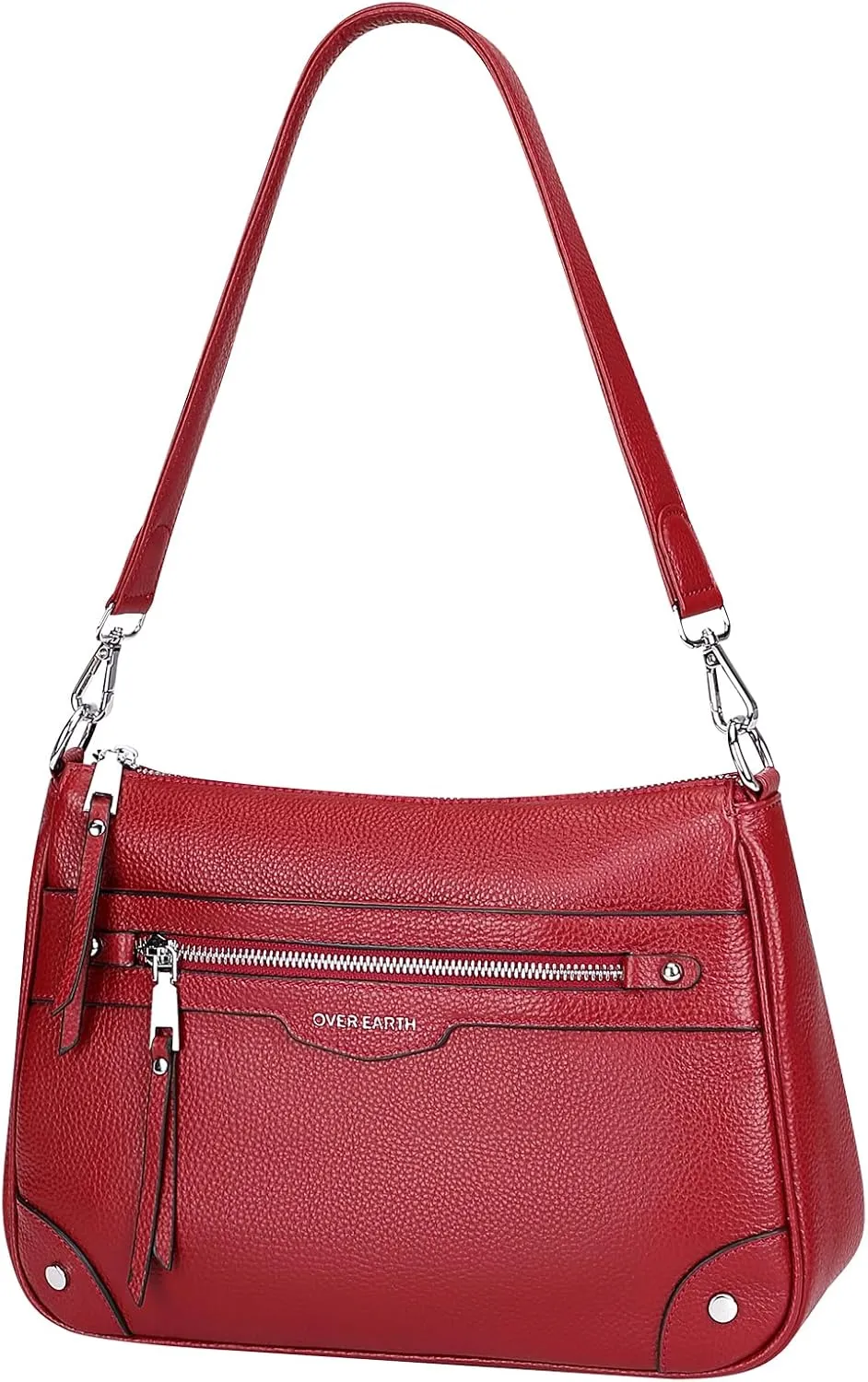 Over Earth Leather Crossbody Bags for Women Small Hobo Purses Ladies Shoulder Bag