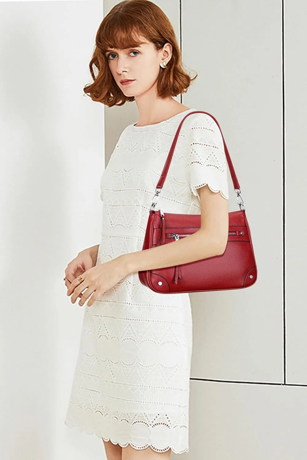 Over Earth Leather Crossbody Bags for Women Small Hobo Purses Ladies Shoulder Bag