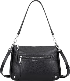 Over Earth Leather Crossbody Bags for Women Small Hobo Purses Ladies Shoulder Bag