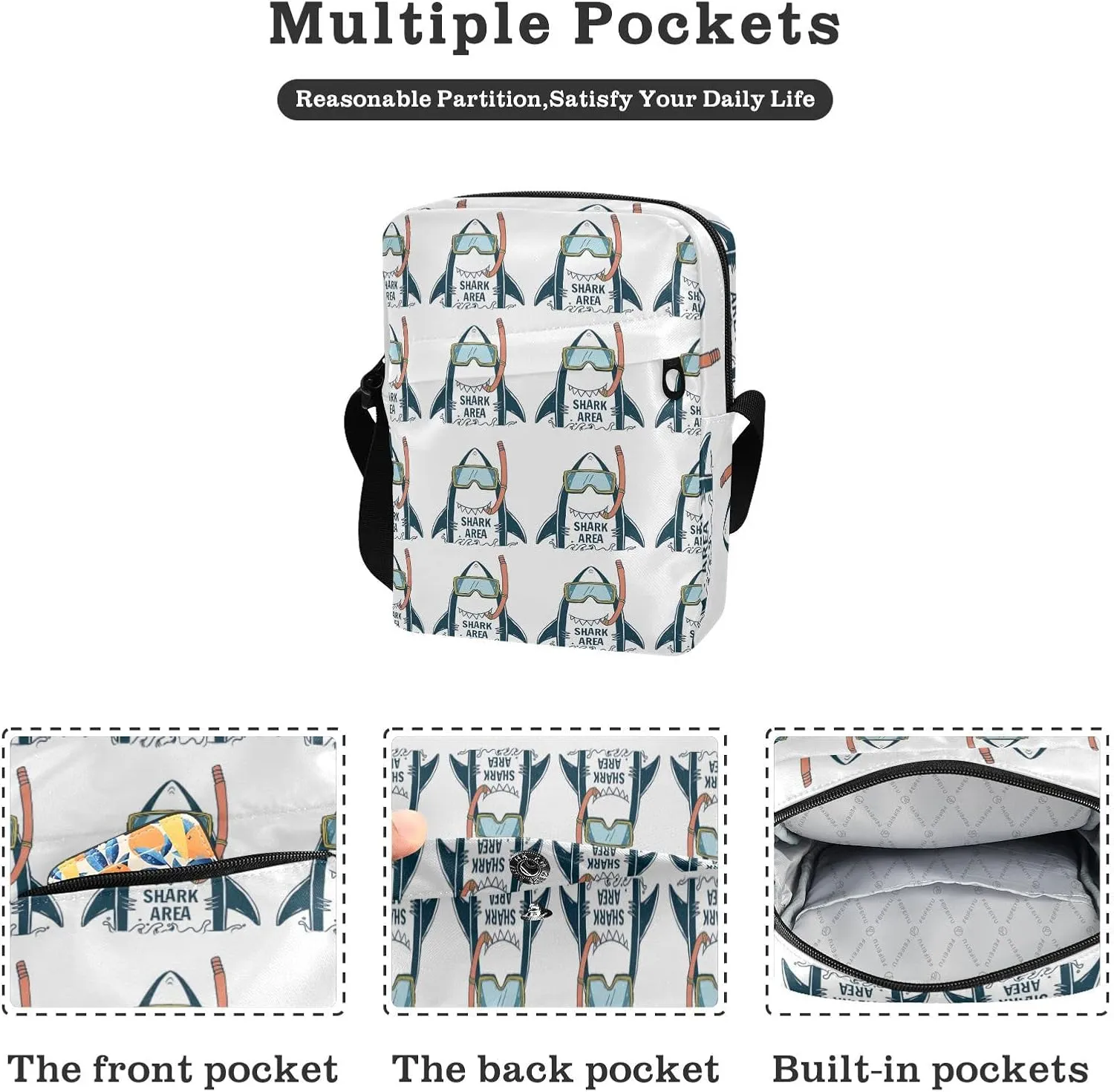 Oyihfvs Messenger Bag, Men's Crossbody Bag, Women's Crossbody Bag with Adjustable Strap