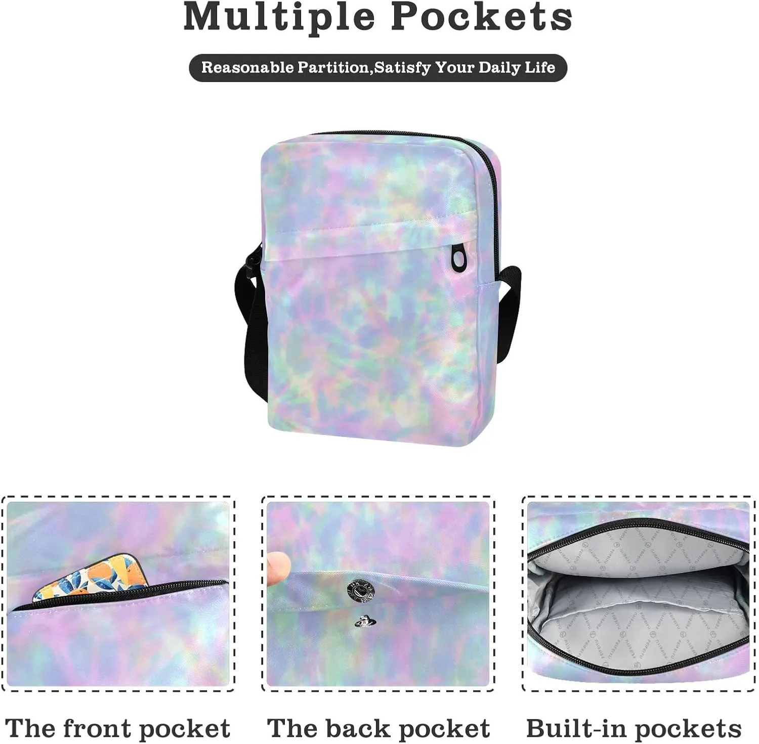 Oyihfvs Messenger Bag, Men's Crossbody Bag, Women's Crossbody Bag with Adjustable Strap