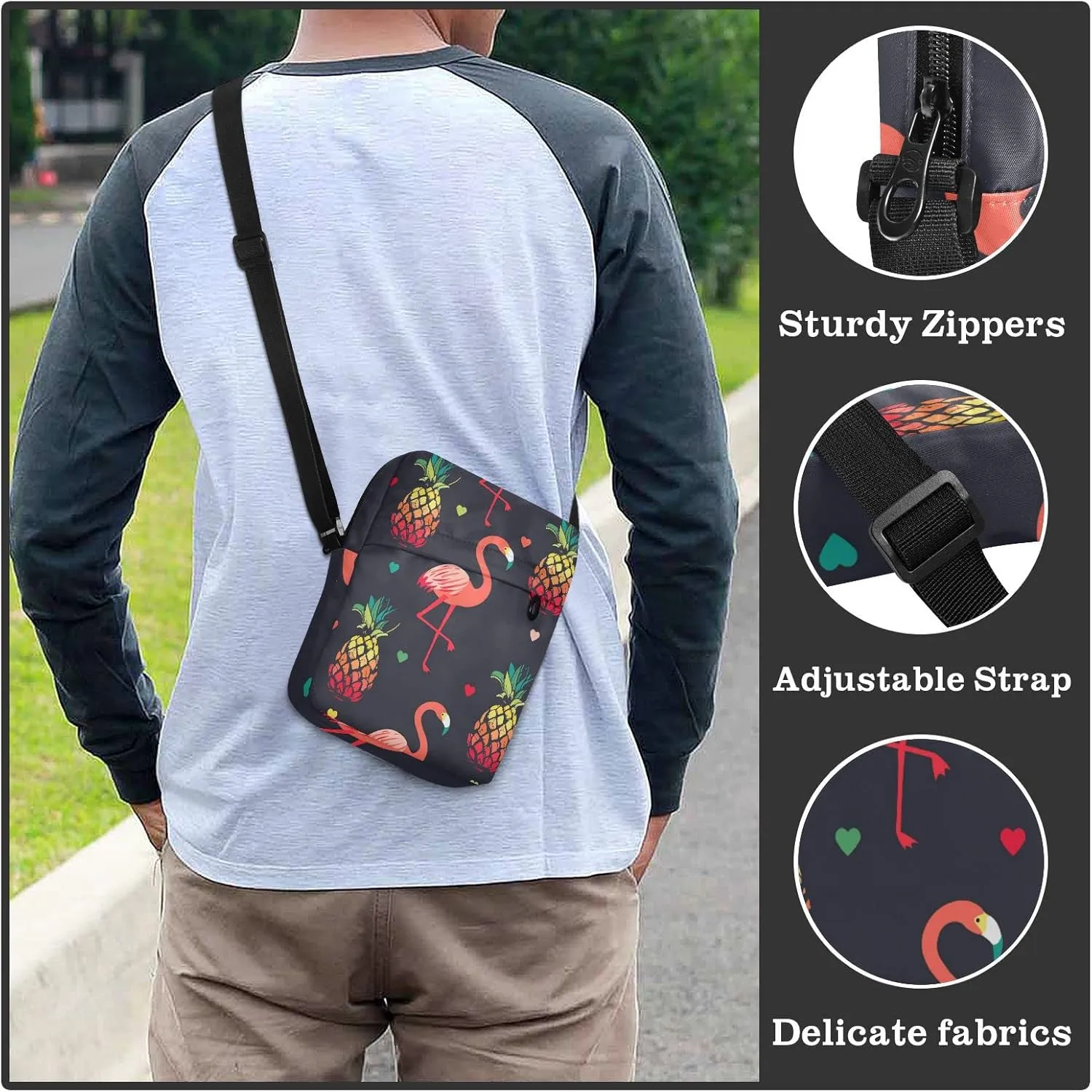Oyihfvs Messenger Bag, Men's Crossbody Bag, Women's Crossbody Bag with Adjustable Strap