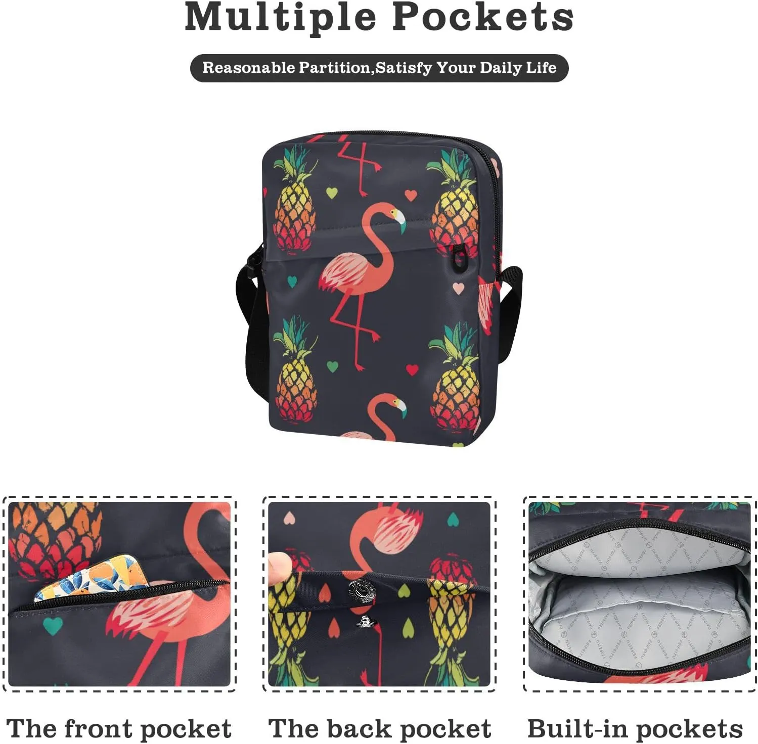 Oyihfvs Messenger Bag, Men's Crossbody Bag, Women's Crossbody Bag with Adjustable Strap