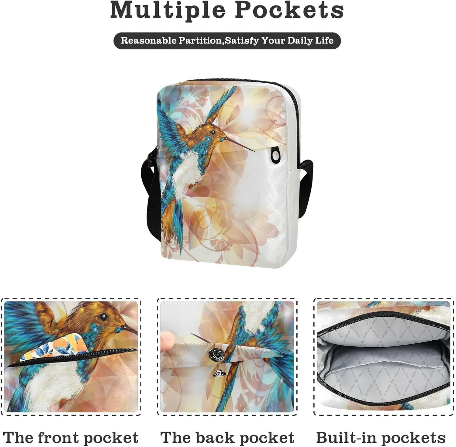 Oyihfvs Messenger Bag, Men's Crossbody Bag, Women's Crossbody Bag with Adjustable Strap