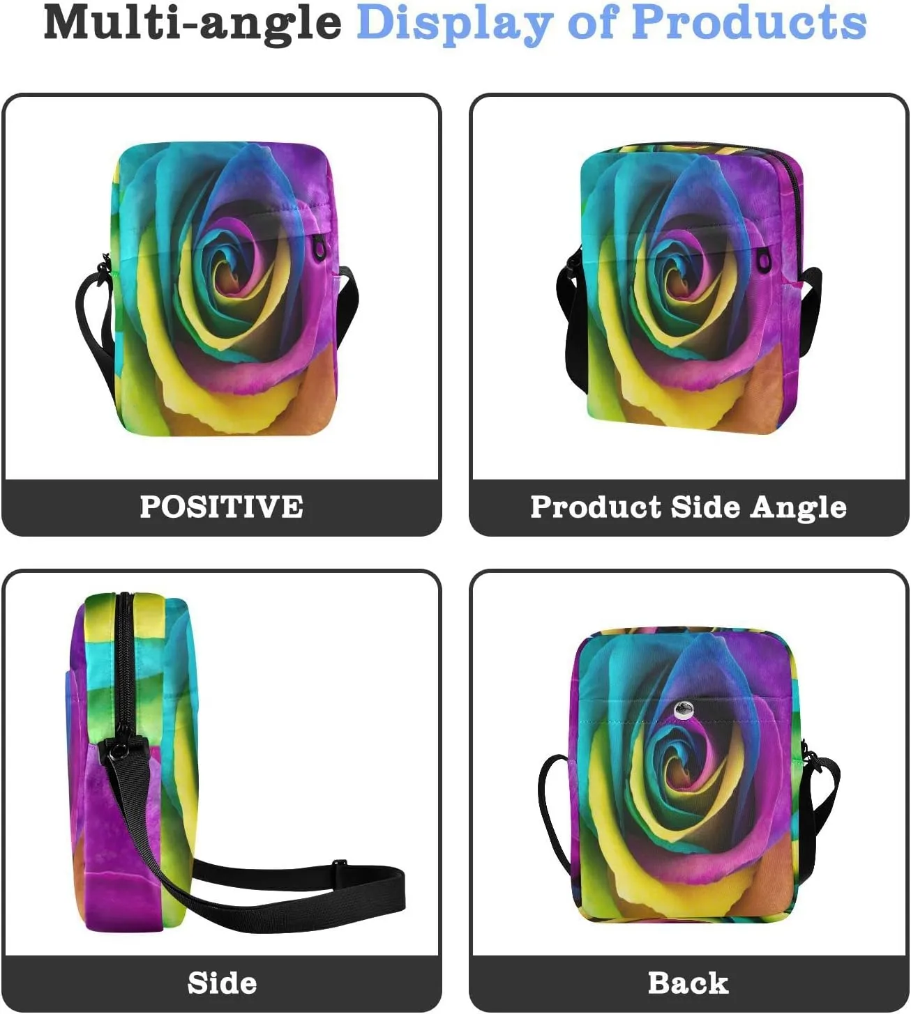 Oyihfvs Messenger Bag, Men's Crossbody Bag, Women's Crossbody Bag with Adjustable Strap