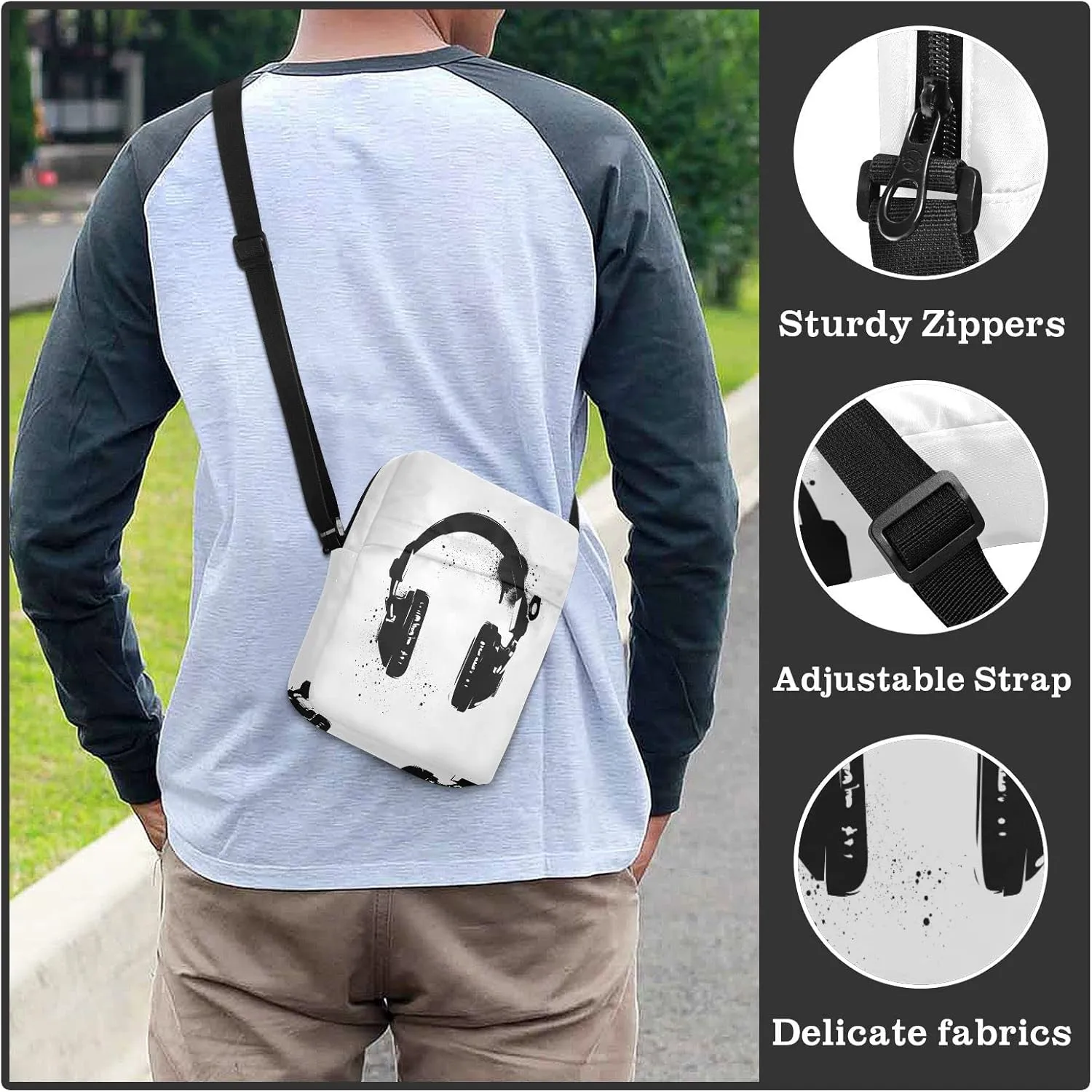 Oyihfvs Messenger Bag, Men's Crossbody Bag, Women's Crossbody Bag with Adjustable Strap