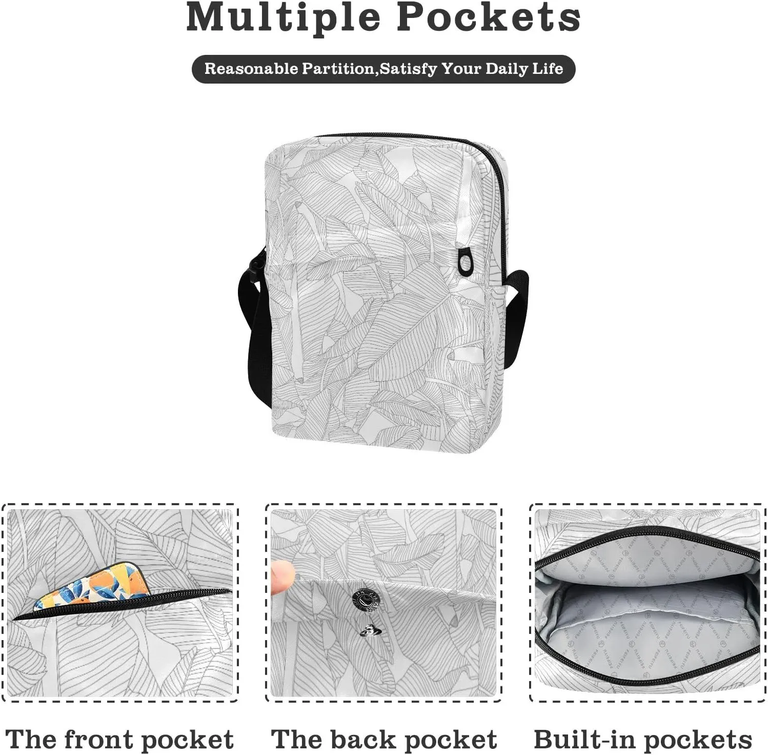 Oyihfvs Messenger Bag, Men's Crossbody Bag, Women's Crossbody Bag with Adjustable Strap