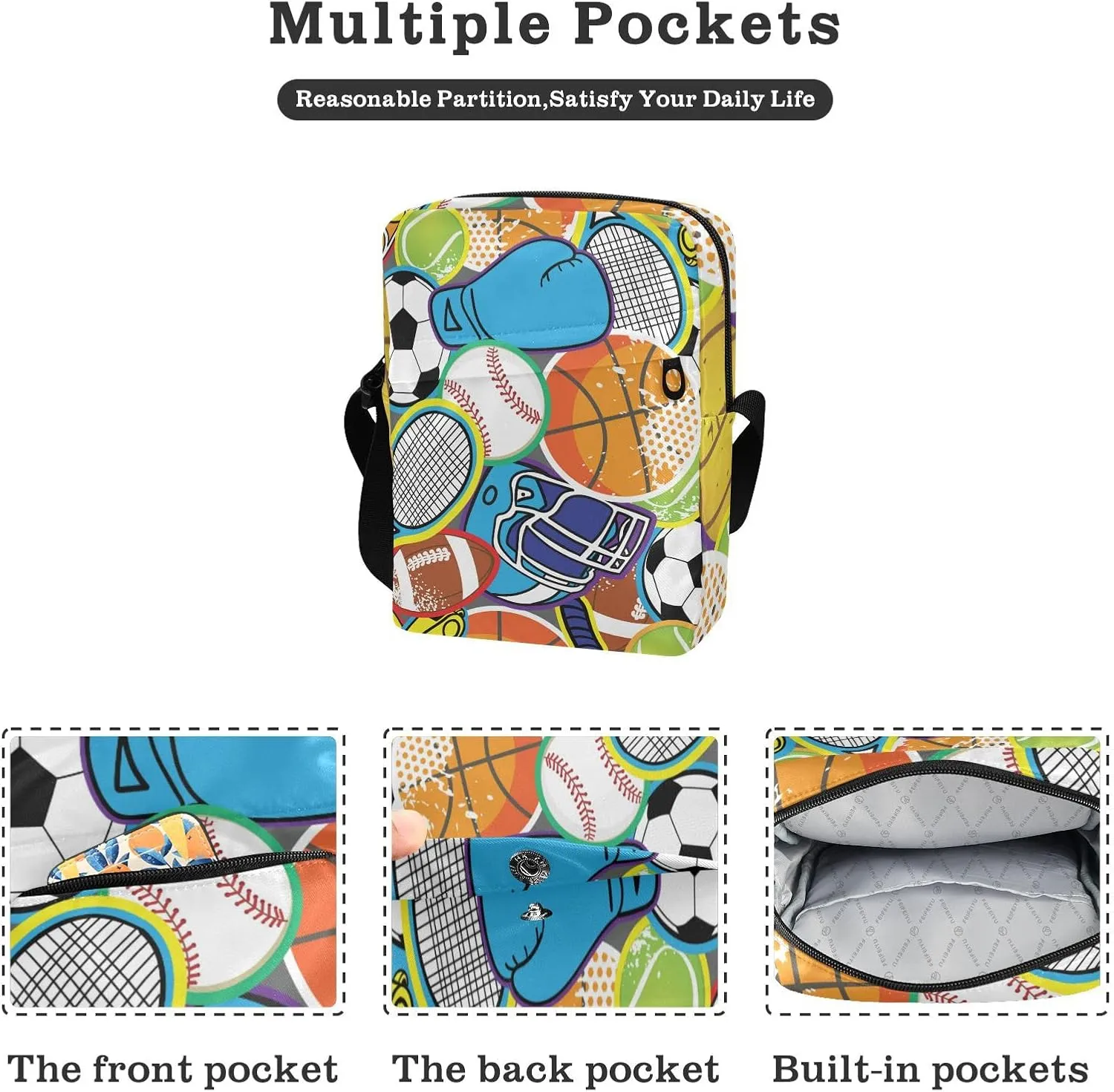 Oyihfvs Messenger Bag, Men's Crossbody Bag, Women's Crossbody Bag with Adjustable Strap