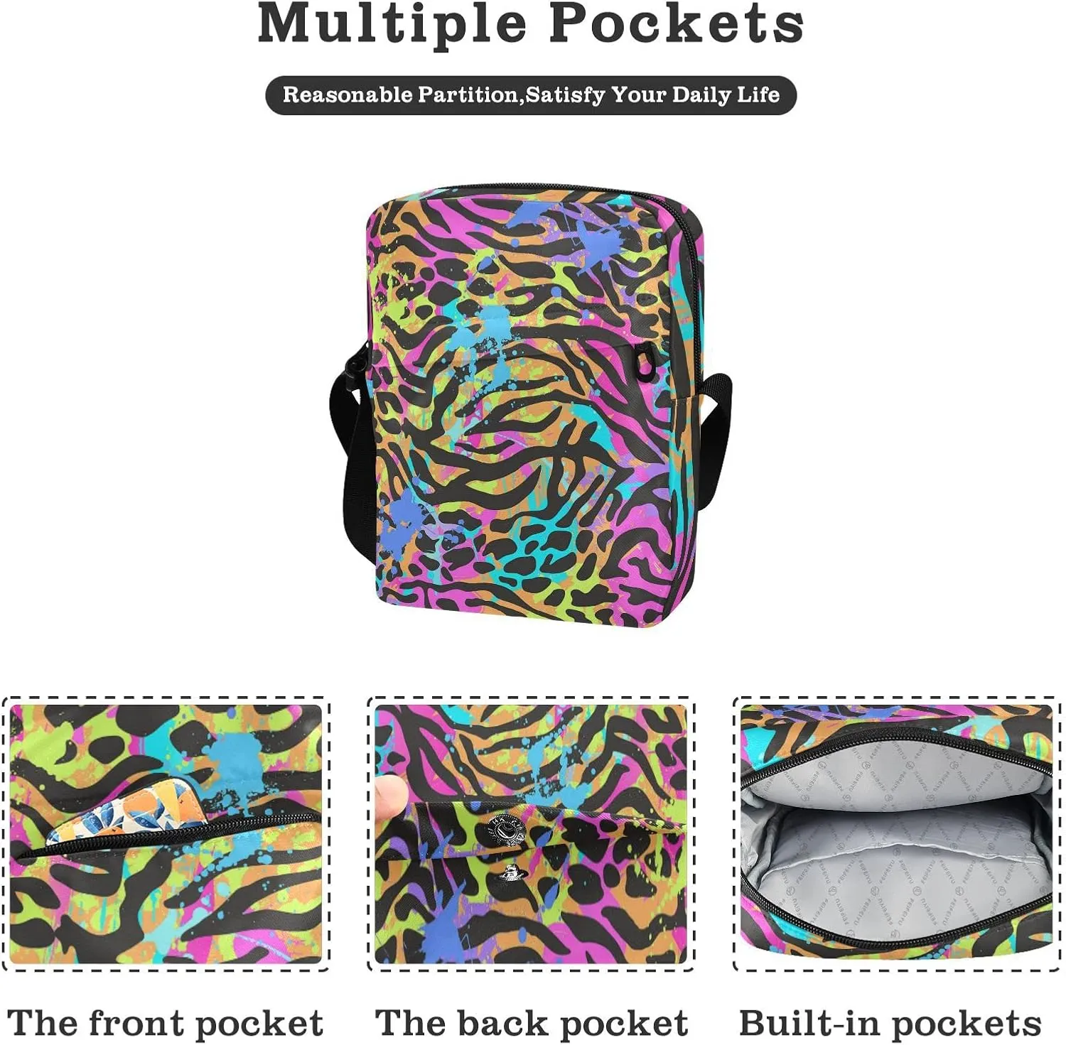 Oyihfvs Messenger Bag, Men's Crossbody Bag, Women's Crossbody Bag with Adjustable Strap
