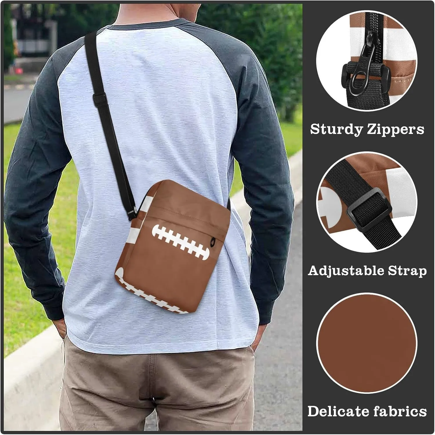 Oyihfvs Messenger Bag, Men's Crossbody Bag, Women's Crossbody Bag with Adjustable Strap
