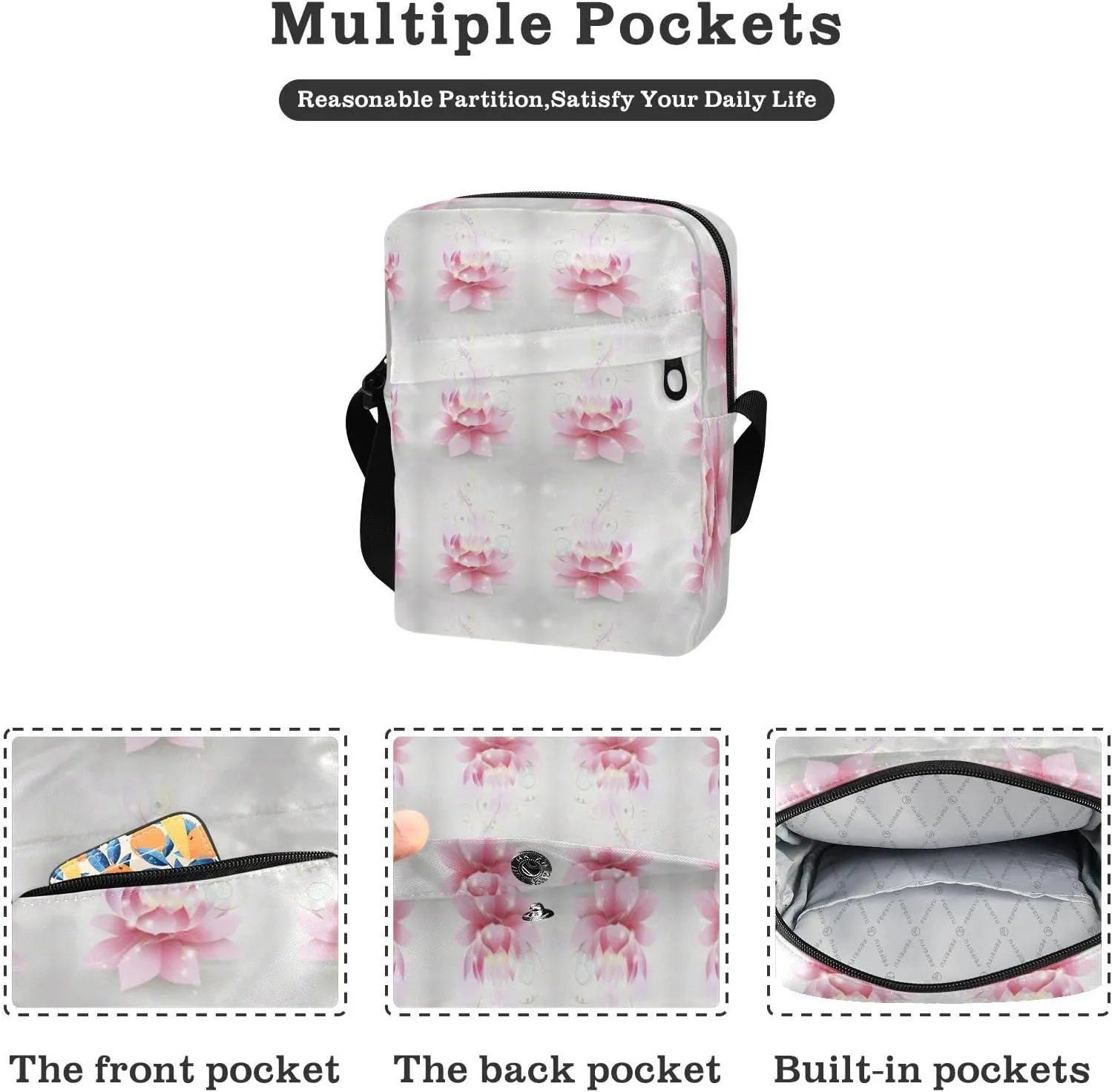 Oyihfvs Messenger Bag, Men's Crossbody Bag, Women's Crossbody Bag with Adjustable Strap