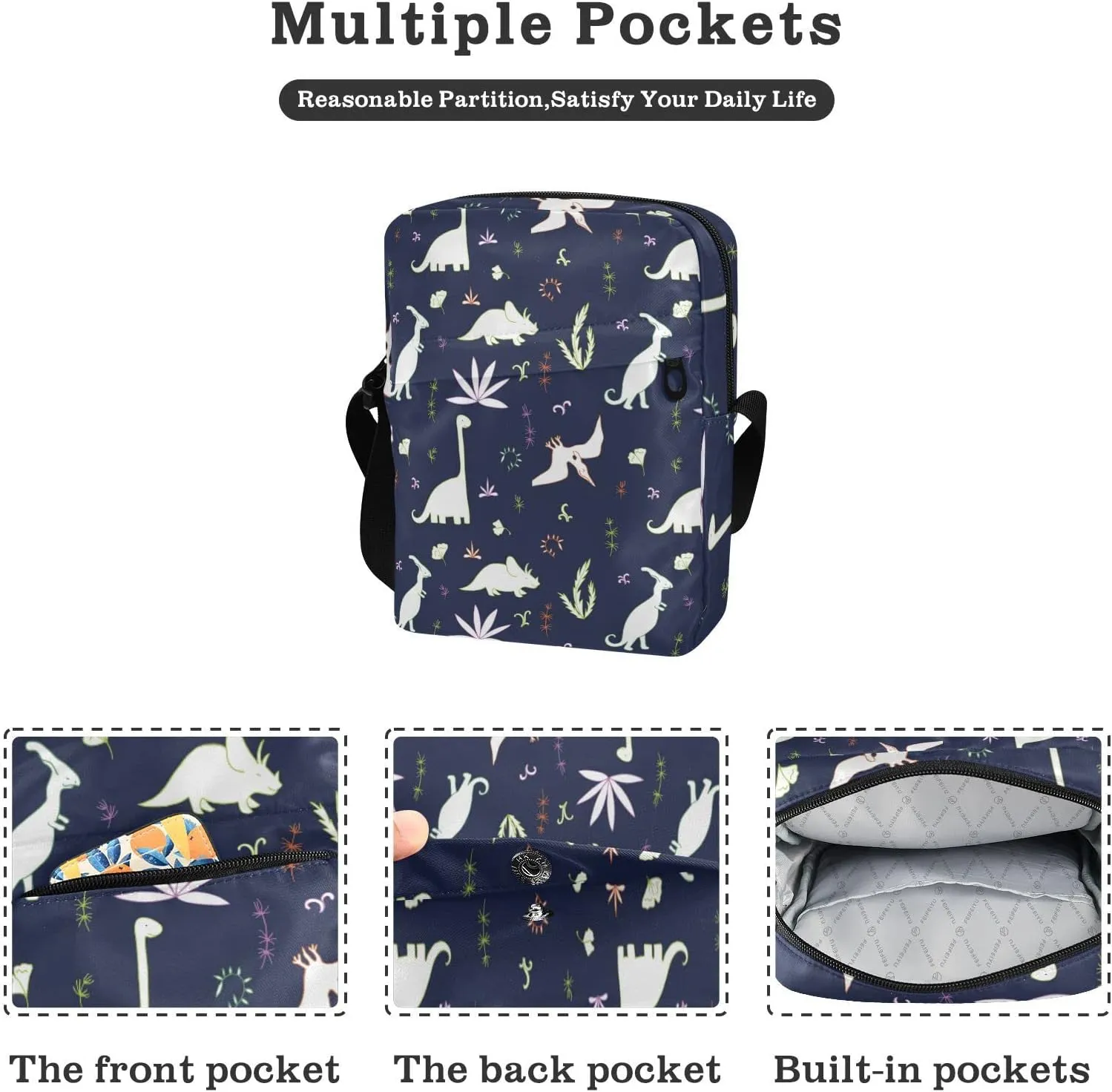 Oyihfvs Messenger Bag, Men's Crossbody Bag, Women's Crossbody Bag with Adjustable Strap